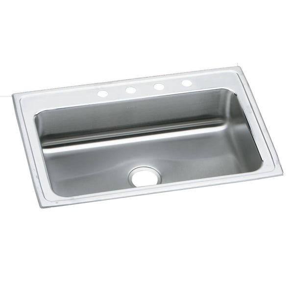Lustertone Stainless Steel 33 X 22 X 7-5/8 Single Bowl Top Mount Sink